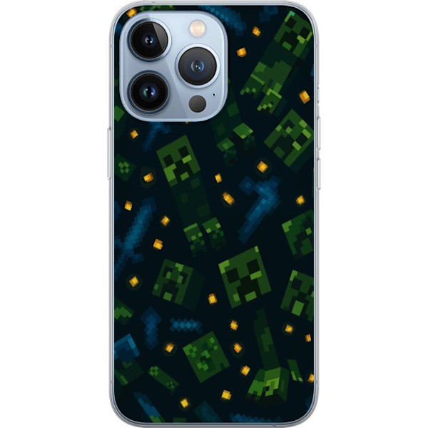 Apple iPhone 13 Pro Genomskinligt Skal Minecraft Dungeons Mob