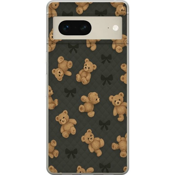 Google Pixel 7 Läpinäkyvä kuori Teddy Halauksia