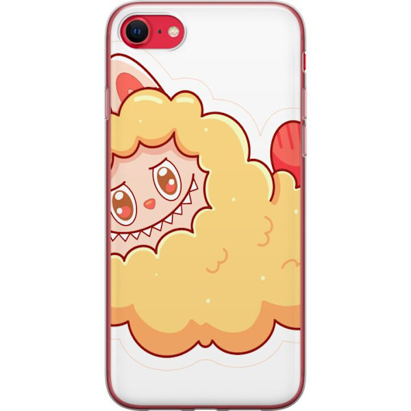 Apple iPhone 8 Genomskinligt Skal Labubu Tvättbjörn Pop Mart Figur Samlarobjekt Söt Design Populärt Motiv Art Toy Kreativ Figurserie