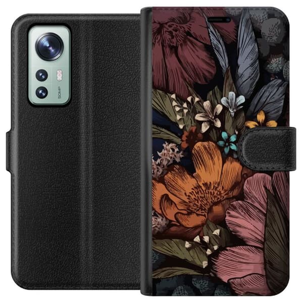 Kompatibel Tegnebogsetui til Xiaomi 12 Vintage Blomster