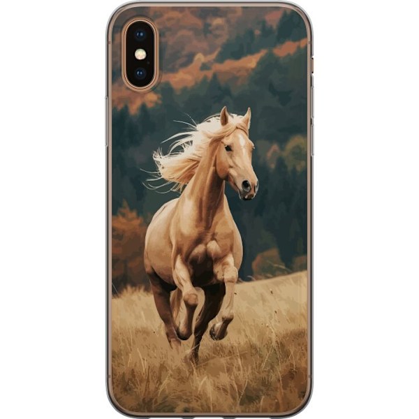 Apple iPhone X Gennemsigtig cover Løbende Hest