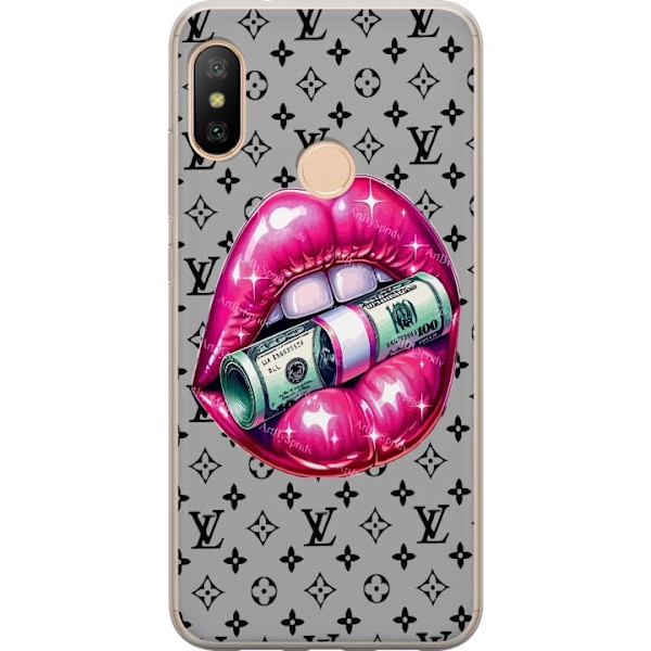 Xiaomi Redmi 6 Pro Gennemsigtig cover LV Money Lip