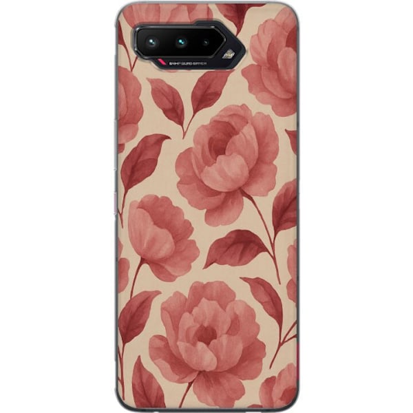 Asus ROG Phone 5 Genomskinligt Skal Rose Bloom