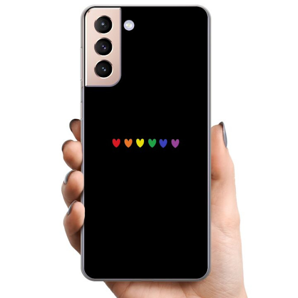 Samsung Galaxy S21 TPU Mobildeksel Stolt Hjerter