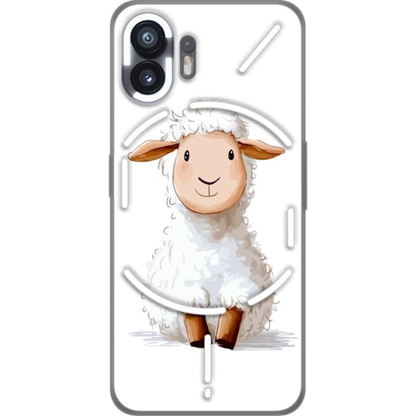 Nothing Phone (2) Läpinäkyvä kuori Suloinen Lammas - lasten ja vauvan tuotteita sarjakuvatyyliin