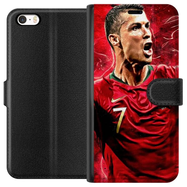 Kompatibelt Plånboksfodral till Apple iPhone SE (2016) Cristiano Ronaldo