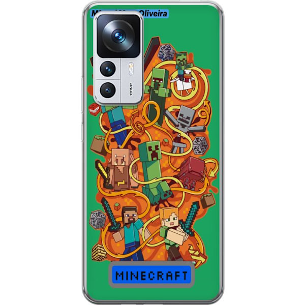 Xiaomi 12T Pro Gjennomsiktig deksel Minecraft