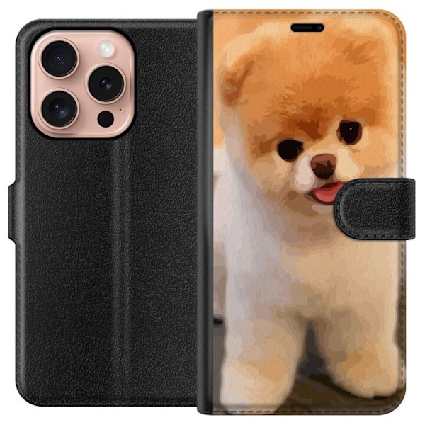 Apple iPhone 16 Pro Tegnebogsetui Sød Hund