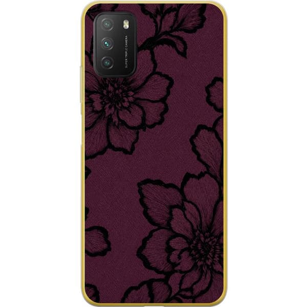 Kompatibelt Mobilskal till Xiaomi Poco M3  Blackberry Bloom lila
