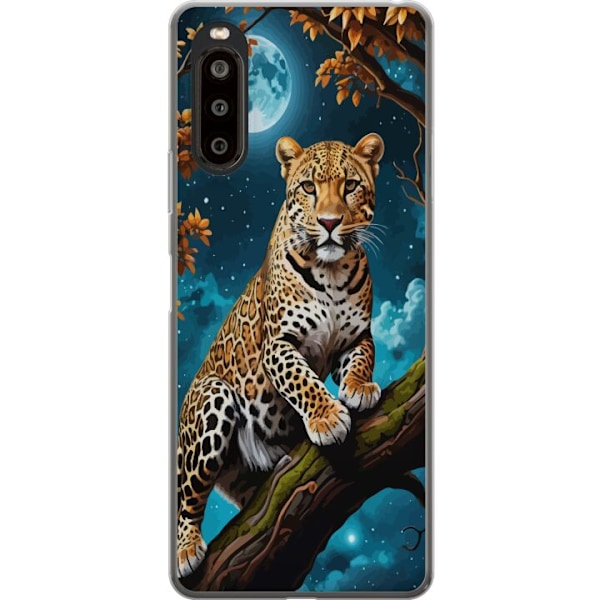 Sony Xperia 10 II Gennemsigtig cover Leopard