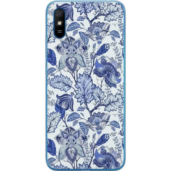 Kompatibelt Mobilskal till Xiaomi Redmi 9A Blommor Blå...