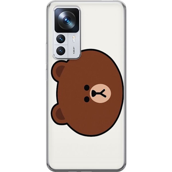 Xiaomi 12T Pro Gennemsigtig cover line friends brown