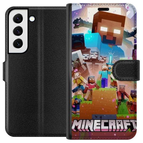 Kompatibel Tegnebogsetui til Samsung Galaxy S22 5G Minecraft