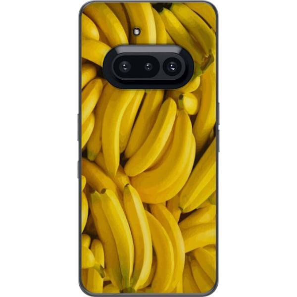 Nothing Phone (3a) Genomskinligt Skal Banana Pattern – lekfullt mönster med gula bananer