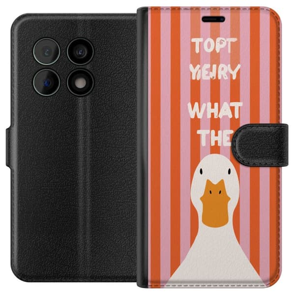 Kompatibelt Plånboksfodral till OnePlus 10 Pro What The Duck rosa