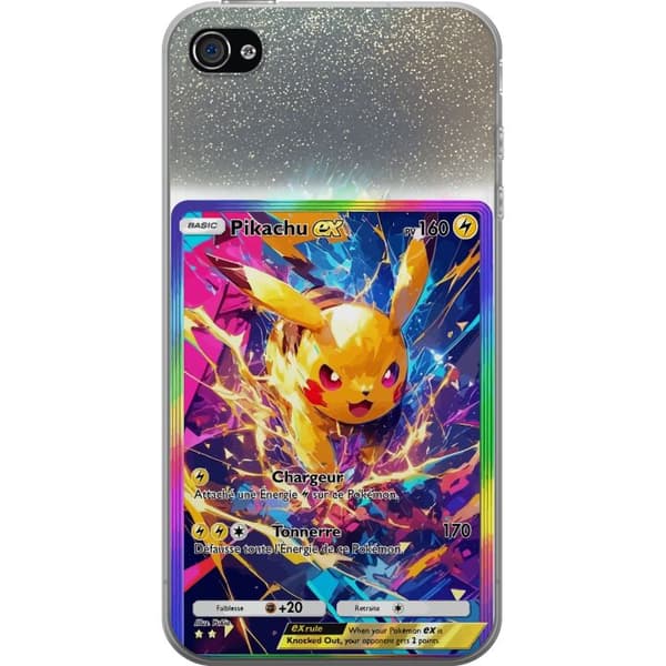 Kompatibelt Mobildeksel til Apple iPhone 4 Pikachu gul