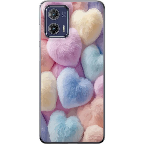 Motorola Moto G73 Genomskinligt Skal Hjärtan Kärlek Grafisk Design Romantiskt Motiv Populärt Symbol Grafiskt Mönster Dekoration