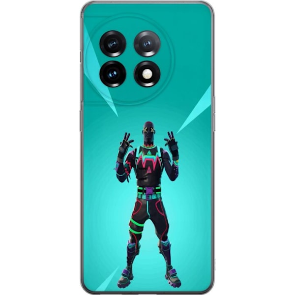 OnePlus 11R Läpinäkyvä kuori musta ritari fortnite