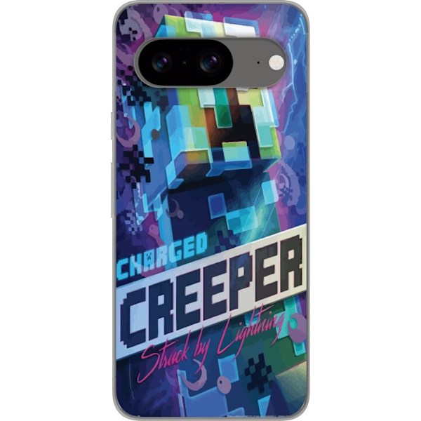 Google Pixel 8 Gennemsigtig cover Minecraft Creeper