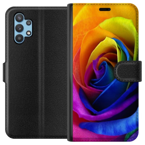 Samsung Galaxy A32 5G Plånboksfodral Rainbow Rose