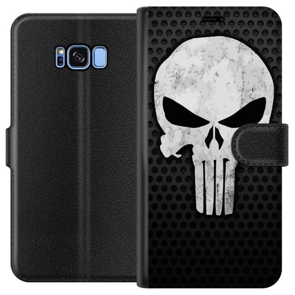 Kompatibelt Plånboksfodral till Samsung Galaxy S8 Punisher