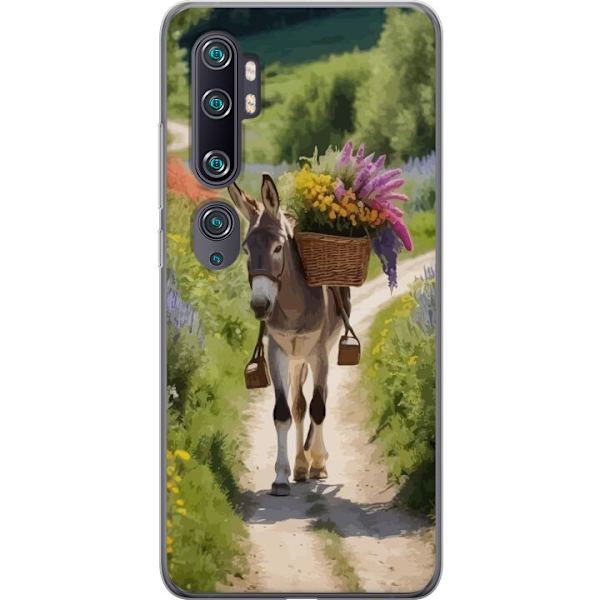 Xiaomi Mi Note 10 Gennemsigtig cover Æsel Dyremotiv Rolig Design Naturmotiv Populær Dekoration Humor Grafisk Dyretema Eksotisk