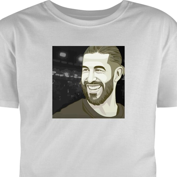 Børne T-shirt | Behagelig T-shirt til Børn Sergio Ramos grå 1-2 År