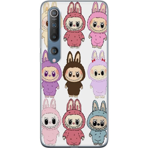 Xiaomi Mi 10 5G Genomskinligt Skal Labubu Pink Monster – Popkonst med Kawaii-touch