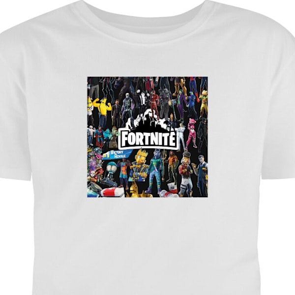 T-shirt til Voksen | Klassisk Voksen T-shirt Fortnite hvid L