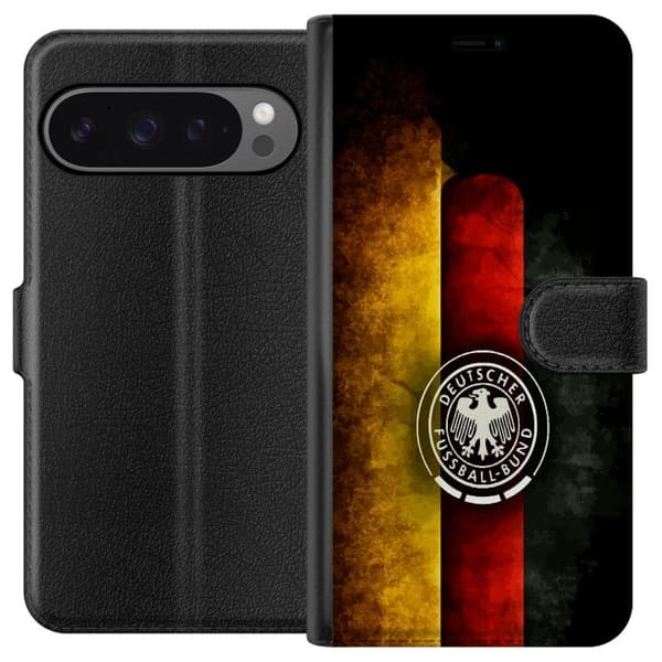 Kompatibel Tegnebogsetui til Google Pixel 9 Pro XL Tysk fotbollsemblem sort
