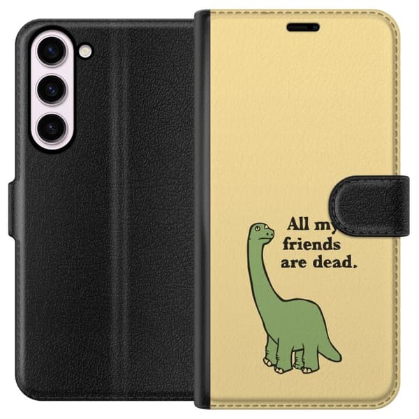 Kompatibelt Plånboksfodral till Samsung Galaxy S23+ Dinosaurier
