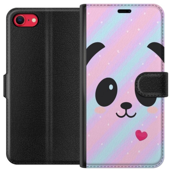 Apple iPhone 8 Plånboksfodral Regnbåge Panda