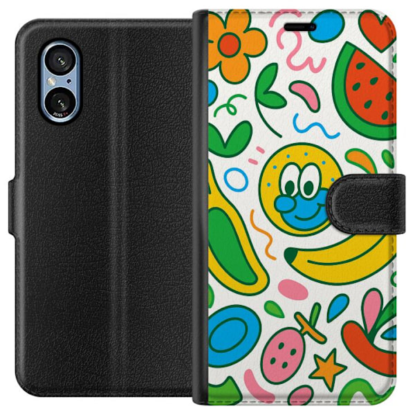 Sony Xperia 5 V Tegnebogsetui Sommerfugle Slør