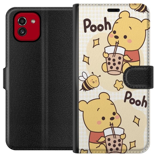 Samsung Galaxy A03 Tegnebogsetui Nalle Pooh-stil - klassisk bjørnemotiv i en ny fortolkning