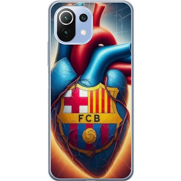 Xiaomi Mi 11 Lite Genomskinligt Skal FCB Hjärta