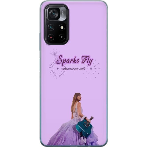 Xiaomi Poco M4 Pro 5G Gennemsigtig cover Taylor Swift - Sparks