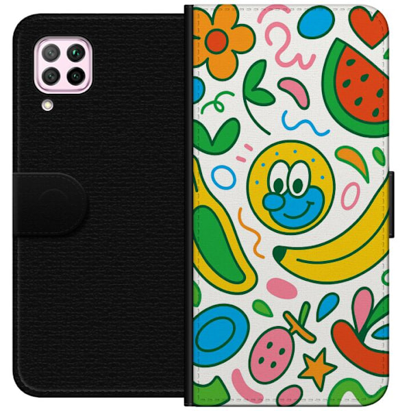 Huawei P40 lite Lompakkokotelo Perhosverho