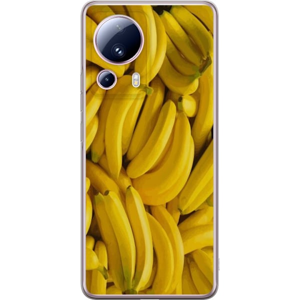 Xiaomi 13 Lite Genomskinligt Skal Banana Pattern – lekfullt