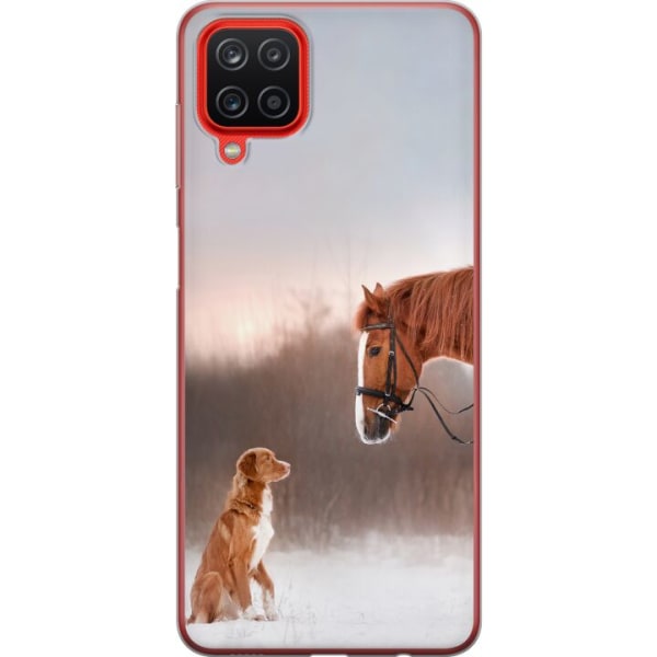 Samsung Galaxy A12 Deksel / Mobildeksel - Hest & Hund