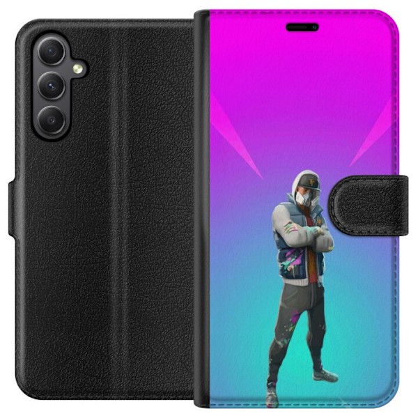 Samsung Galaxy A24 4G Tegnebogsetui sort ridder fortnite