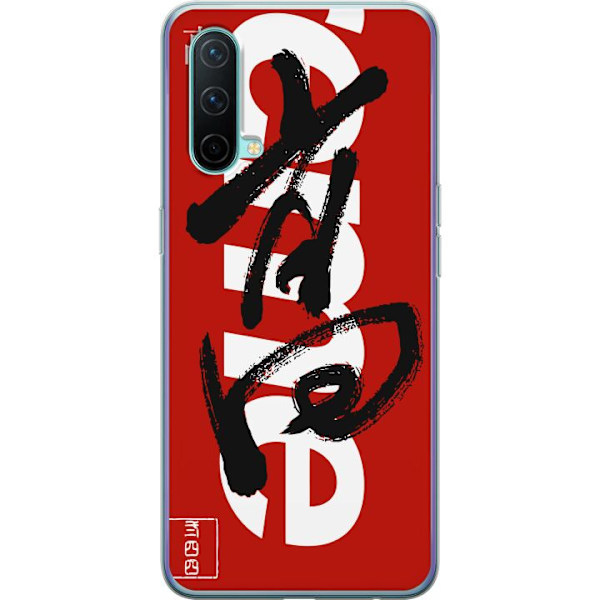 OnePlus Nord CE 5G Genomskinligt Skal Supreme Röd Graffiti Streetwear Design Modeikon Trend Graffitimönster Populärt Urban Street Fashion