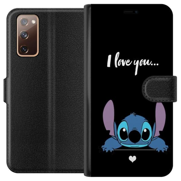 Kompatibel Tegnebogsetui til Samsung Galaxy S20 FE Stitch Jeg Elsker Dig