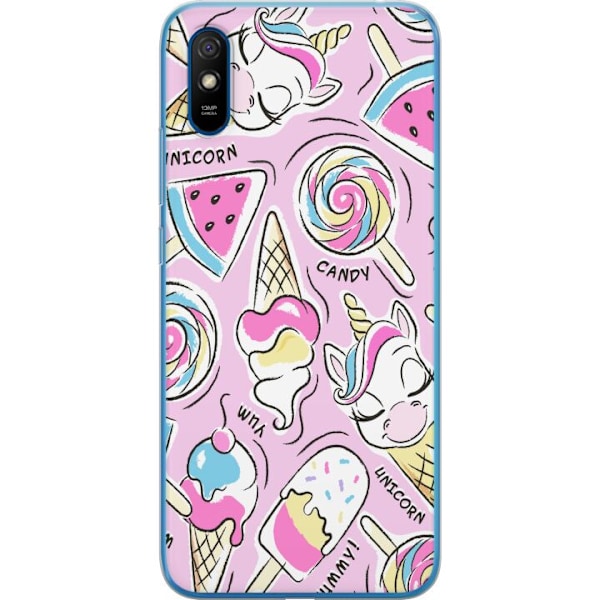 Xiaomi Redmi 9A Skal / Mobilskal - Unicorn Candy