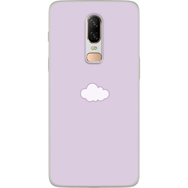 OnePlus 6 Genomskinligt Skal Lila Moln – minimalistiskt moln