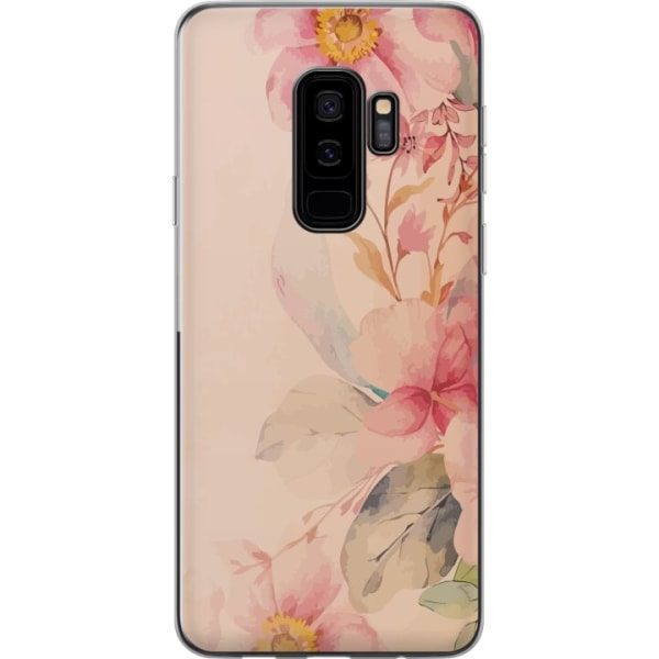 Samsung Galaxy S9+ Gennemsigtig cover Farverige Blomster