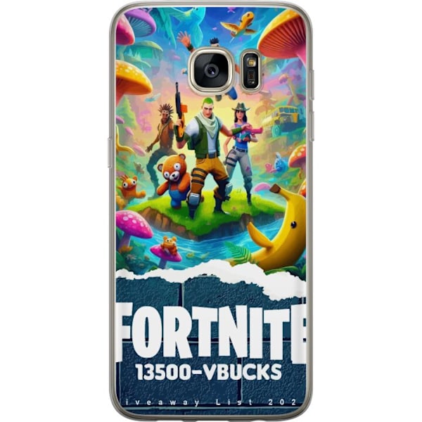 Samsung Galaxy S7 edge Läpinäkyvä kuori Fortnite