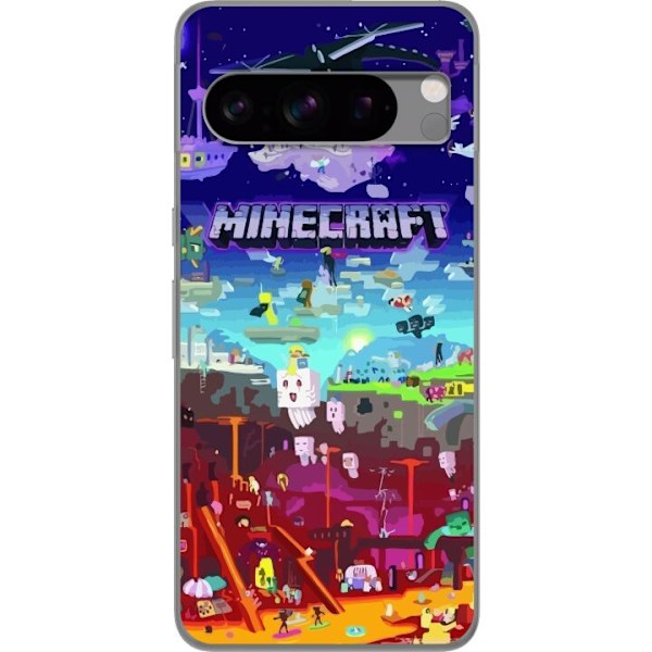 Google Pixel 8 Pro Läpinäkyvä kuori Minecraft