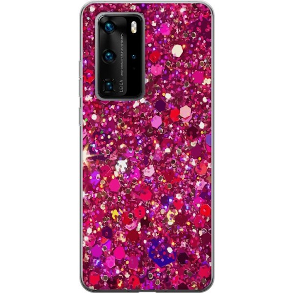 Huawei P40 Pro Genomskinligt Skal Glitter