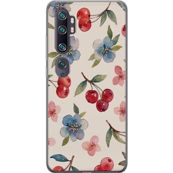 Xiaomi Mi Note 10 Genomskinligt Skal Bär & Blommor – mönst