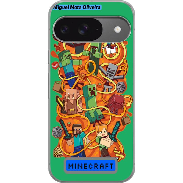 Google Pixel 9 Pro Läpinäkyvä kuori Minecraft